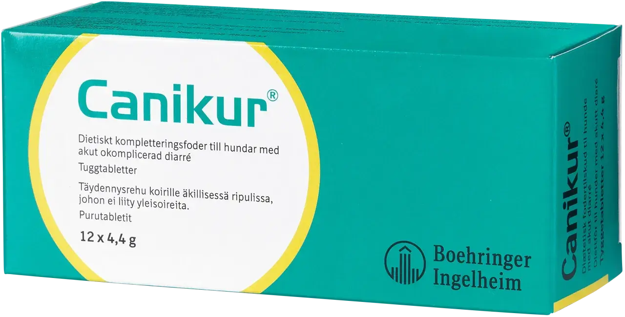 Canikur-tuggtabletter för hundar med akut diarré. Hjälper din hund att må bättre.
